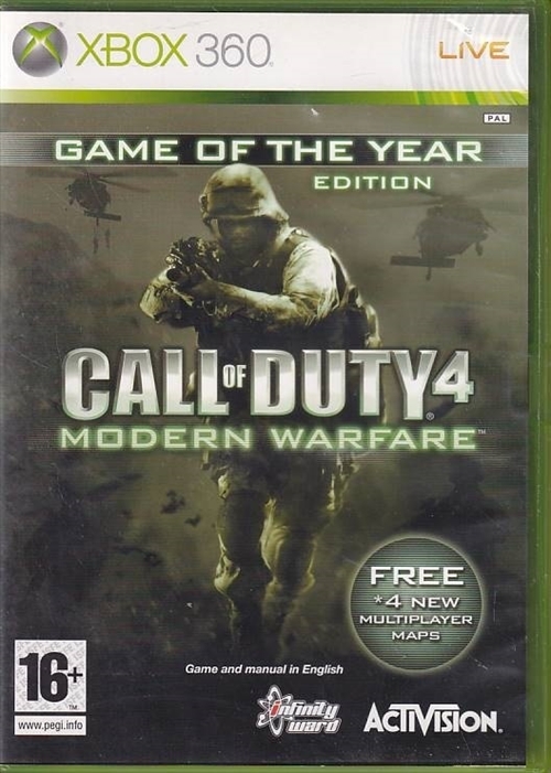 Call of Duty 4 Modern Warfare Game of The Year Edition - XBOX 360 (B Grade) (Genbrug)